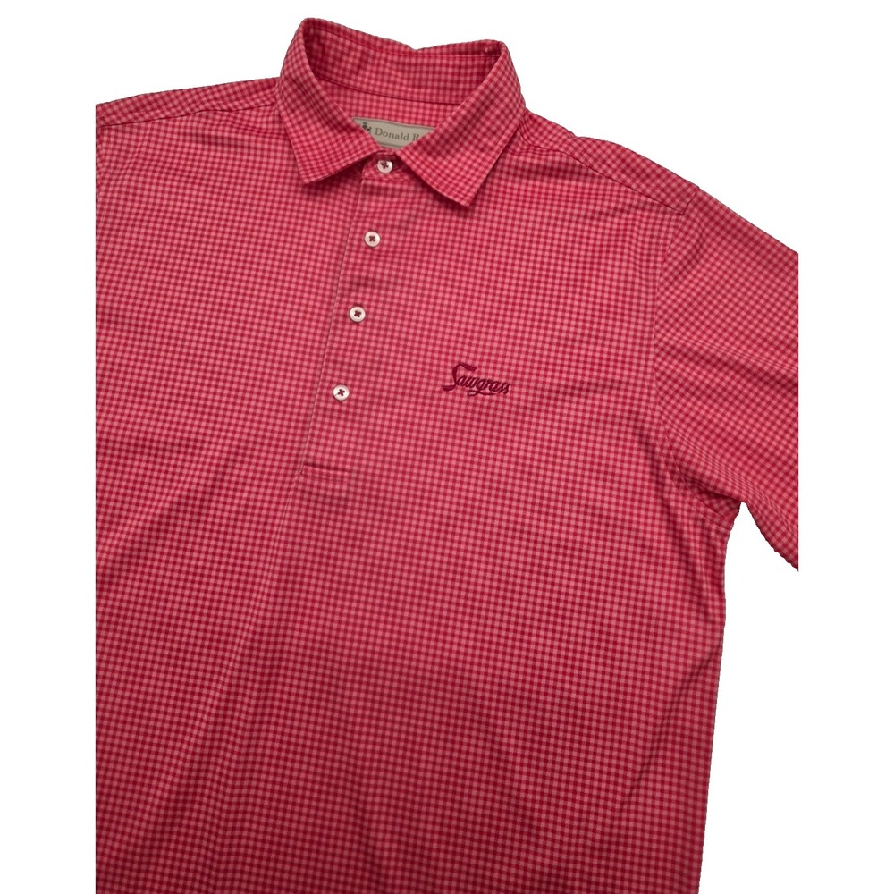 Donald Ross Polo Shirt Mens Plaid TPC Sawgrass Country Club Golf Performance - M